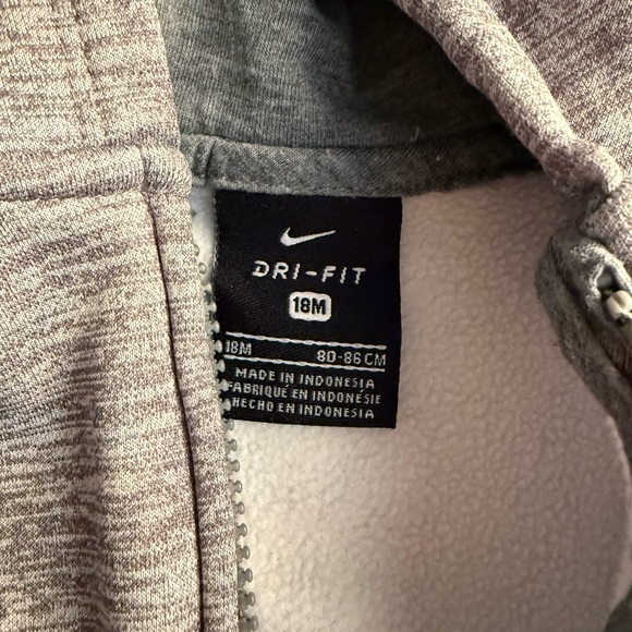 Nike Gray Hoodie and Purple Leggings Set - Picture 3 of 4